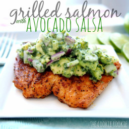 Grilled Salmon with Avocado Salsa (Healthy Whole30 Salmon Recipe!)