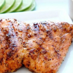 Grilled salmon with avocado salsa
