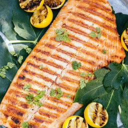 Grilled Salmon with Caramelized Lemons