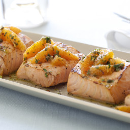 Grilled Salmon with Citrus Salsa Verde