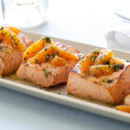 Grilled Salmon with Citrus Salsa Verde