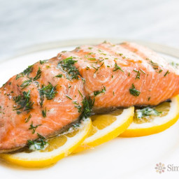 Grilled Salmon with Dill Butter