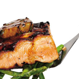 Grilled Salmon with Red-Wine Butter