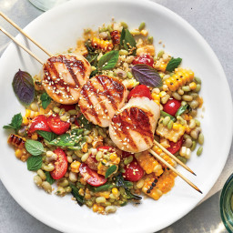 Grilled Scallops with Miso-Corn Salad