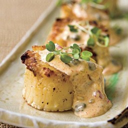 Grilled Scallops with Rémoulade Sauce