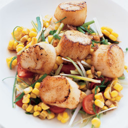 Grilled Sea Scallops with Corn Salad
