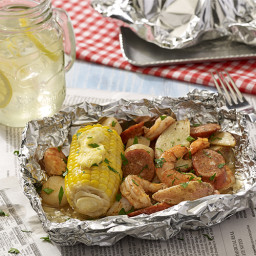 Grilled Seafood Boil Foil Packets 