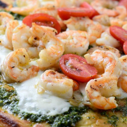 Grilled Shrimp Pesto Pizza Recipe