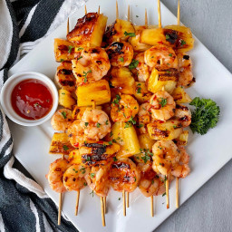 Grilled Shrimp & Pineapple Skewers
