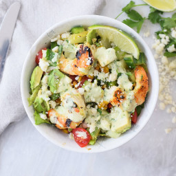 Grilled Shrimp Salad With Avocado Lime Dressing