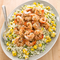 Grilled Shrimp with Coconut Rice Salad