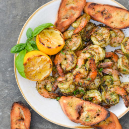 Grilled Shrimp with Pesto