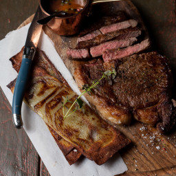 Grilled Sirloin with Peppercorn Whisky Sauce