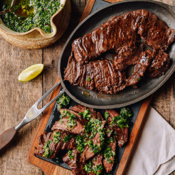 Grilled Skirt Steak with Chimichurri