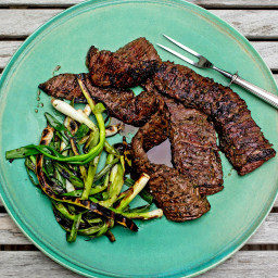 Grilled Skirt Steak With Garlic and Herbs