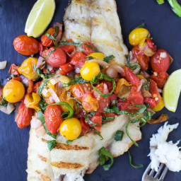 Grilled Snapper with Charred Tomato Relish