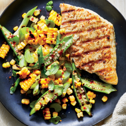 Grilled Snapper With Corn-Okra Relish