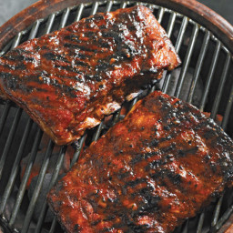 Grilled Spareribs with Maple-Chipotle Glaze