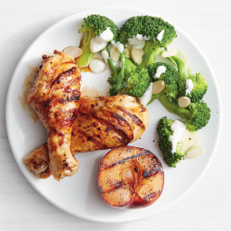 Grilled Spiced Chicken and Plums