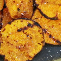 Grilled Spicy Sweet Potato Chips Recipe