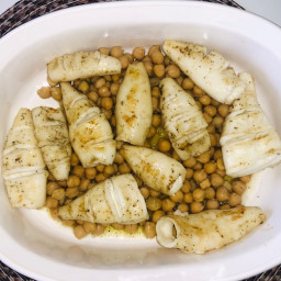 Grilled Squid with Chickpeas