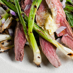 Grilled Steak and Scallions