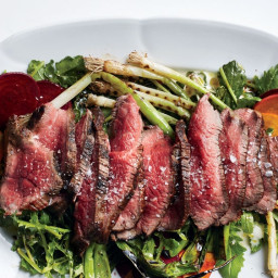 Grilled Steak Salad with Beets and Scallions