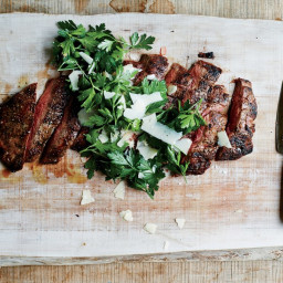 Grilled Steak with Parsley-Parmesan Salad
