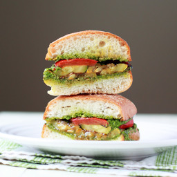 Grilled Summer Vegetable Sandwiches with Pesto