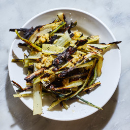 Grilled Swiss-Chard Stems With Roasted Garlic Oil