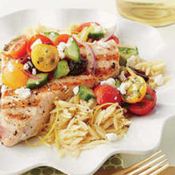 Grilled Swordfish with Chopped Greek Salad