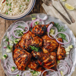 Grilled Tandoori Chicken with Indian-Style Rice