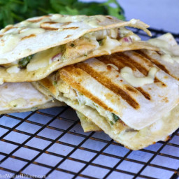 Grilled Tequila Lime Chicken Salad Quesadilla