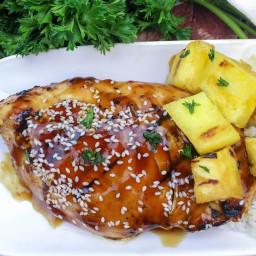 Grilled Teriyaki Ginger Chicken With Pineapples