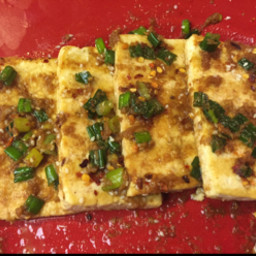 Grilled tofu with ginger-soy dressing