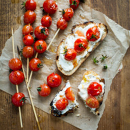 Grilled Tomato Skewers on Toast Recipe