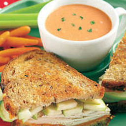Grilled Turkey, Cheddar and Apple Sandwiches