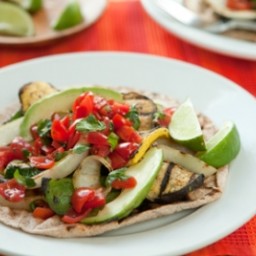 Grilled Veggie Tostadas with Fresh Salsa