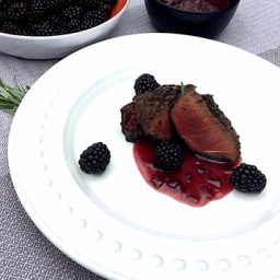 Grilled Wagyu Beef Filet Mignon with Blackberry Wine Butter Sauce