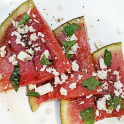 Grilled Watermelon with Feta and Mint Recipe