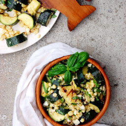 Grilled Zucchini and Corn Summer Salad