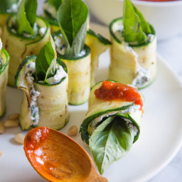 Grilled Zucchini Roll-Ups with Ricotta and Herbs