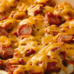 Grilled Hot Dog Pizza