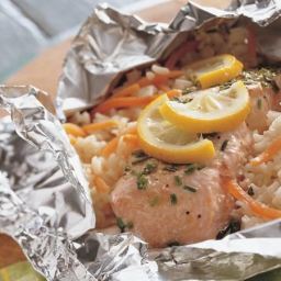 Grilled Lemon and Salmon Foil Packets