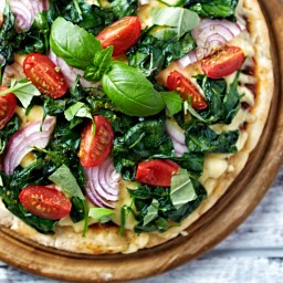 Grilled Pizza with Spinach And Feta