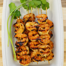 Grilled Shrimp Skewers with a Sweet Soy Sauce Marinade