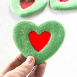 Grinch Heart Cookies