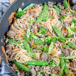 Ground Beef and Noodle Stir Fry