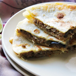 Ground Beef Quesadilla with Cheese