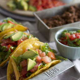 Ground Beef Tacos with Home-Fried Taco Shells